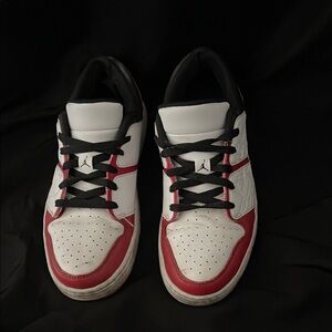 Jordan Nu Retro 1 Low - Nike Red and White Sneakers